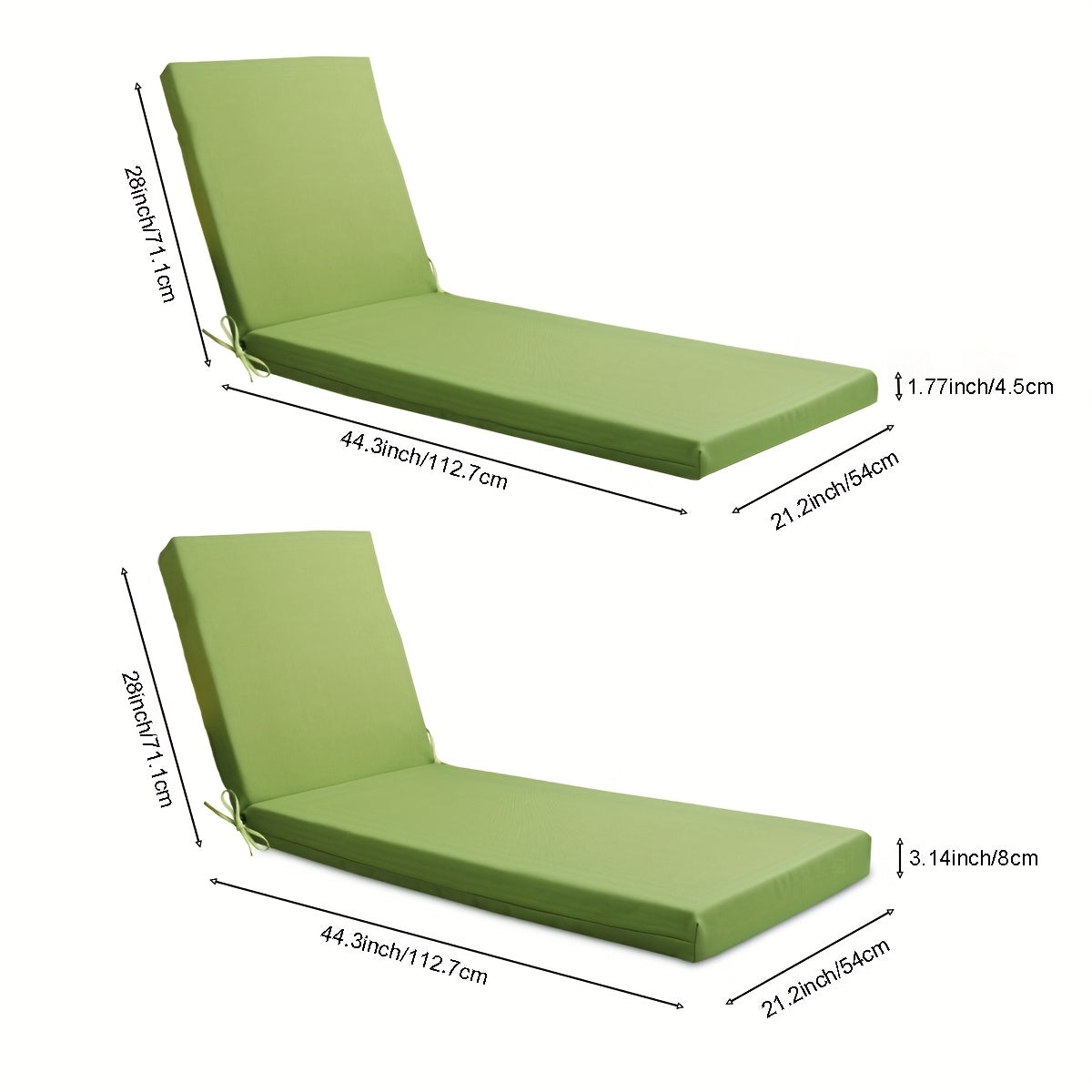 Coussin de chaise longue d'extérieur/intérieur