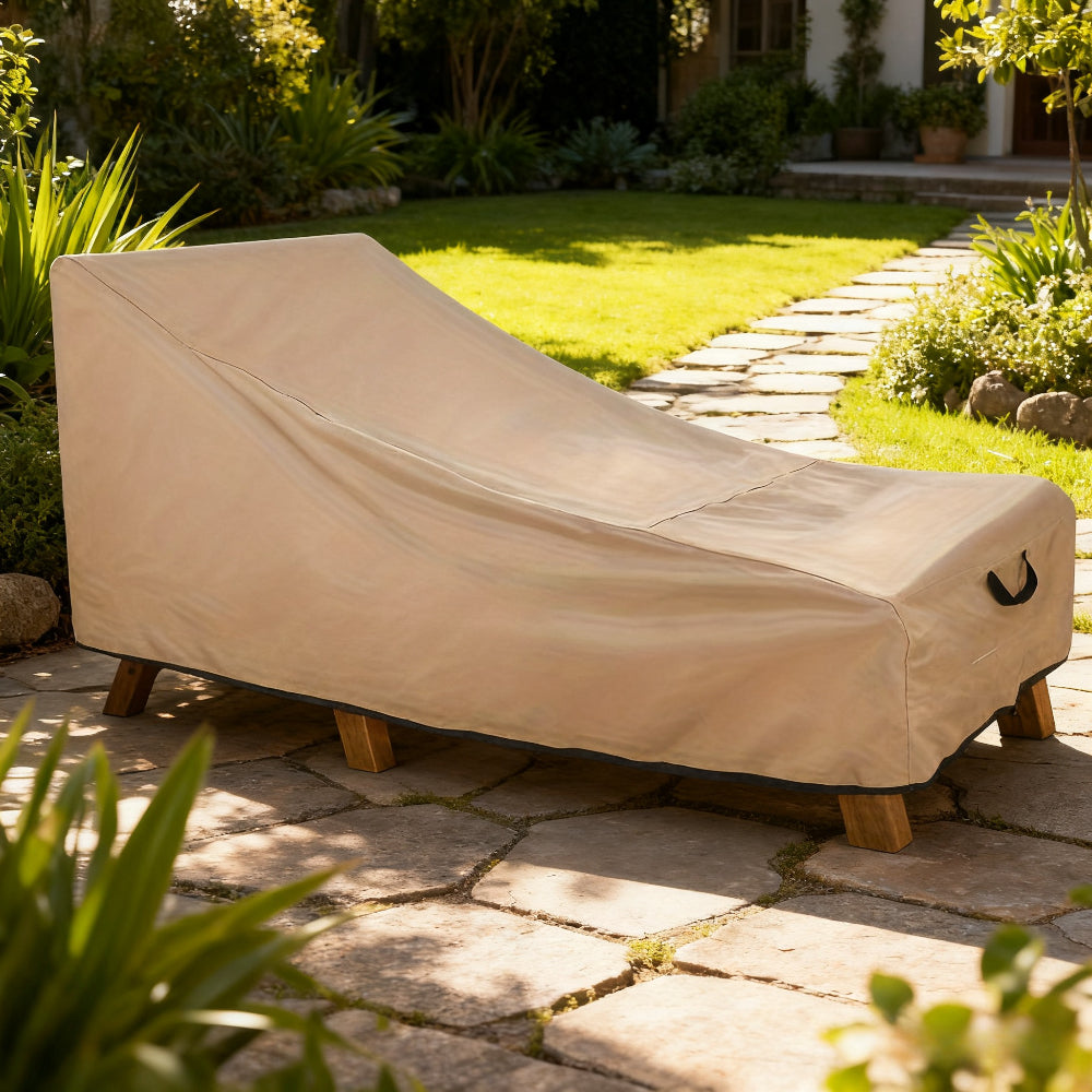 Housse de banc de jardin ultra-résistante 500D - Housse kaki avec cordon de serrage, protection UV, utilisable en toutes saisons, idéale pour la terrasse, le jardin, le bord de la piscine et les chaises de jardin.