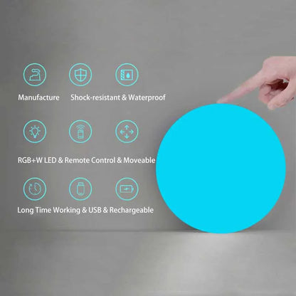 LED étanche boule de jardin lumière RGB lumière sous-marine IP68 extérieur noël fête de mariage pelouse lampes piscine flottant