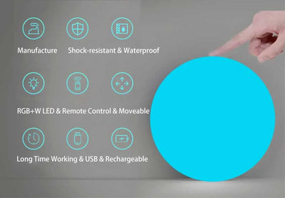 LED étanche boule de jardin lumière RGB lumière sous-marine IP68 extérieur noël fête de mariage pelouse lampes piscine flottant