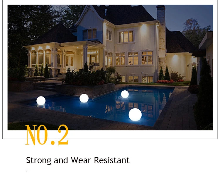 LED étanche boule de jardin lumière RGB lumière sous-marine IP68 extérieur noël fête de mariage pelouse lampes piscine flottant