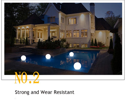 LED étanche boule de jardin lumière RGB lumière sous-marine IP68 extérieur noël fête de mariage pelouse lampes piscine flottant