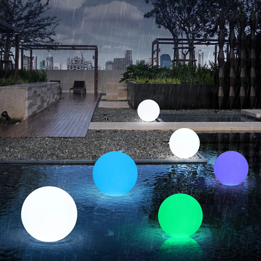 LED étanche boule de jardin lumière RGB lumière sous-marine IP68 extérieur noël fête de mariage pelouse lampes piscine flottant
