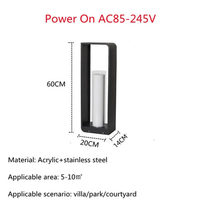 Lampe Extérieur LED  IP65 Solaire autonome et secteur ,  Éclairage de Parc