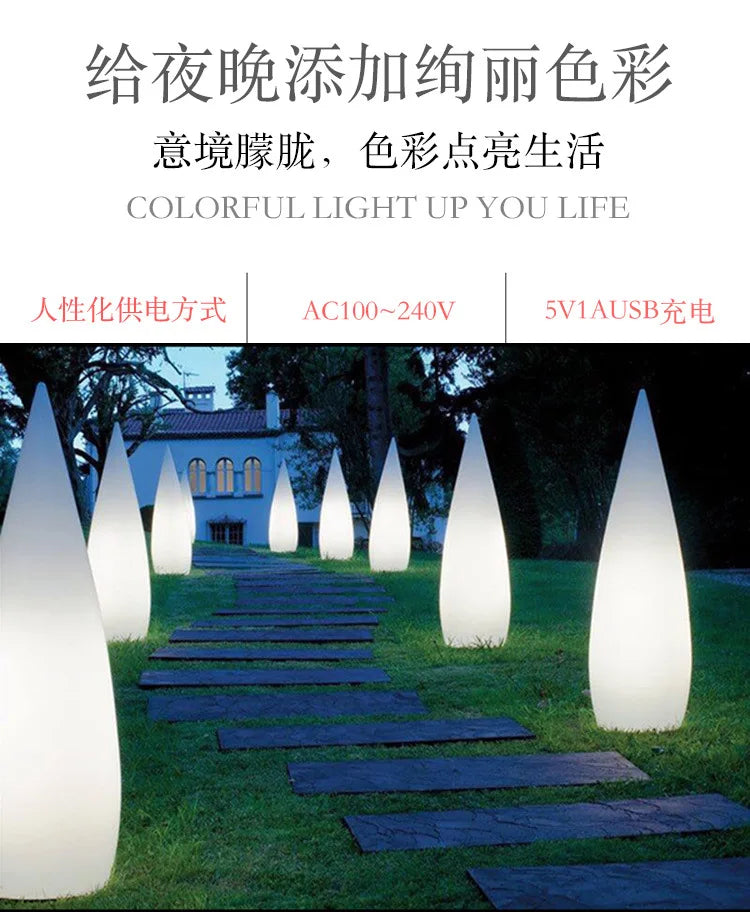 Lampadaire de paysage étanche d'extérieur créatif, centre commercial, hôtel, cour, Villa, parc, décoration d'ambiance, goutte d'eau