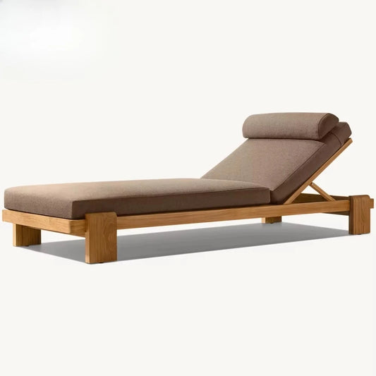 Chaise longue jardin Patio lit de repos en bois de teck chaise longue pour hôtel pour Villa