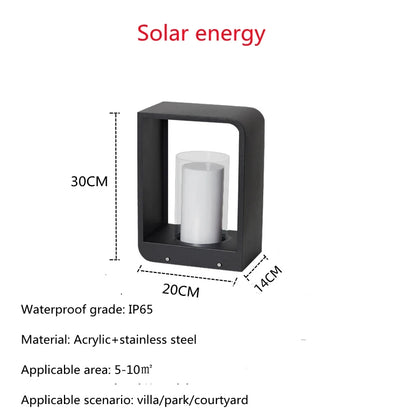 Lampe Extérieur LED  IP65 Solaire autonome et secteur ,  Éclairage de Parc
