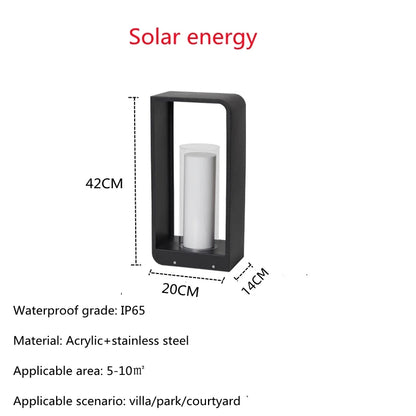 Lampe Extérieur LED  IP65 Solaire autonome et secteur ,  Éclairage de Parc