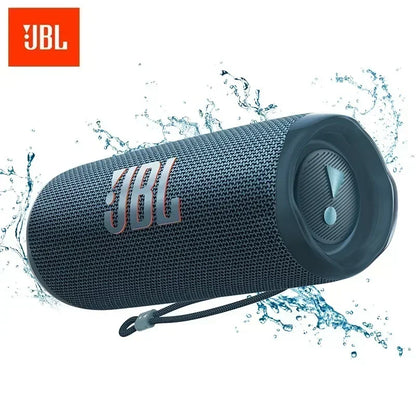 Enceinte Bluetooth sans fil JBL Flip 6 originale, portable et étanche IPX7, pour une utilisation en extérieur. Profitez d'une musique stéréo avec basses profondes et d'un tweeter indépendant.