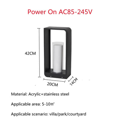 Lampe Extérieur LED  IP65 Solaire autonome et secteur ,  Éclairage de Parc