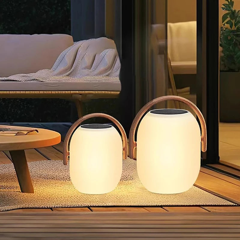 Lampe LED solaire décoratif, design raffiné pour jardin terrasse et extérieur