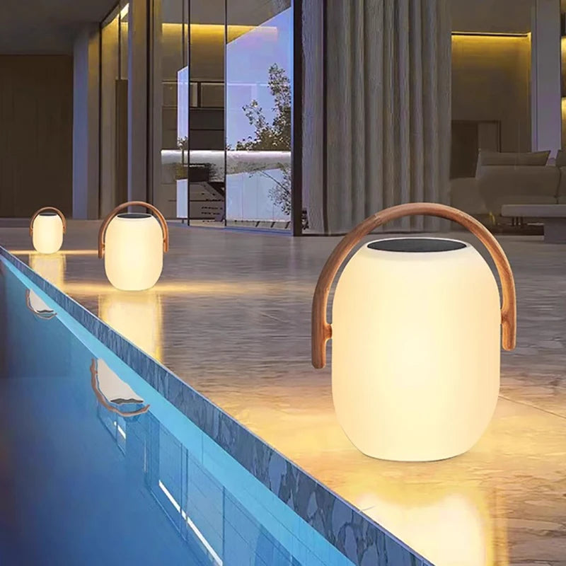 Lampe LED solaire décoratif, design raffiné pour jardin terrasse et extérieur