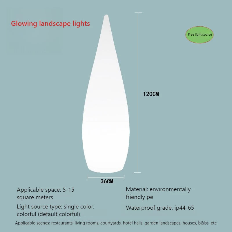 Lampadaire de paysage étanche d'extérieur créatif, centre commercial, hôtel, cour, Villa, parc, décoration d'ambiance, goutte d'eau