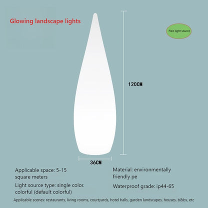 Lampadaire de paysage étanche d'extérieur créatif, centre commercial, hôtel, cour, Villa, parc, décoration d'ambiance, goutte d'eau