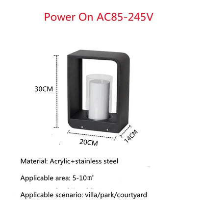 Lampe Extérieur LED  IP65 Solaire autonome et secteur ,  Éclairage de Parc