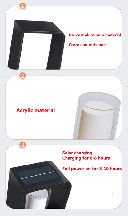 Lampe Extérieur LED  IP65 Solaire autonome et secteur ,  Éclairage de Parc