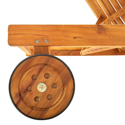 Transat bois massif acacia dossier réglable 199x63 cm finition huile