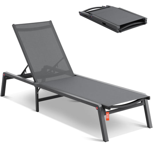 Chaise Longue Extérieure  avec 5 Positions Réglables , pratique et durable